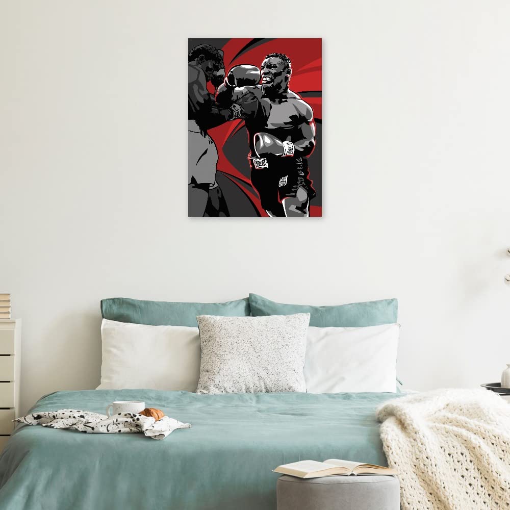 Tyson Punch Fine Art Canvas Wall Decor by Artist Nikita Abkumov - 12x16 Inch Modern Abstract Painting for Living Room, Bedroom, Office - Ready to Hang Home & Office Wall Art - Perfect for Contemporary Spaces and Art Lovers