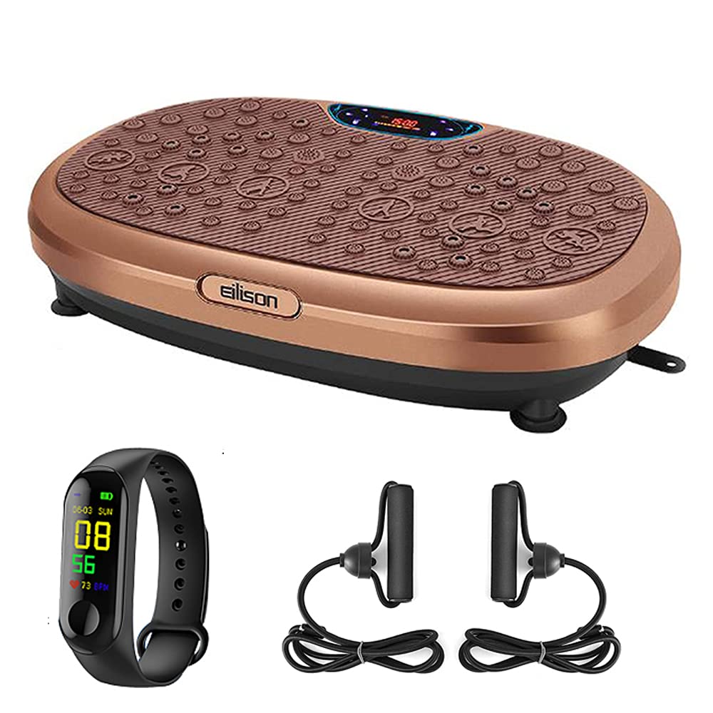 EILISON FitMax 3D XL Vibration Plate Exercise Machine - Whole Body Vibration Platform with Resistance Bands for Weight Loss, Toning & Lymphatic Drainage | Home Gym Equipment for Fitness, Recovery & Wellness Workouts