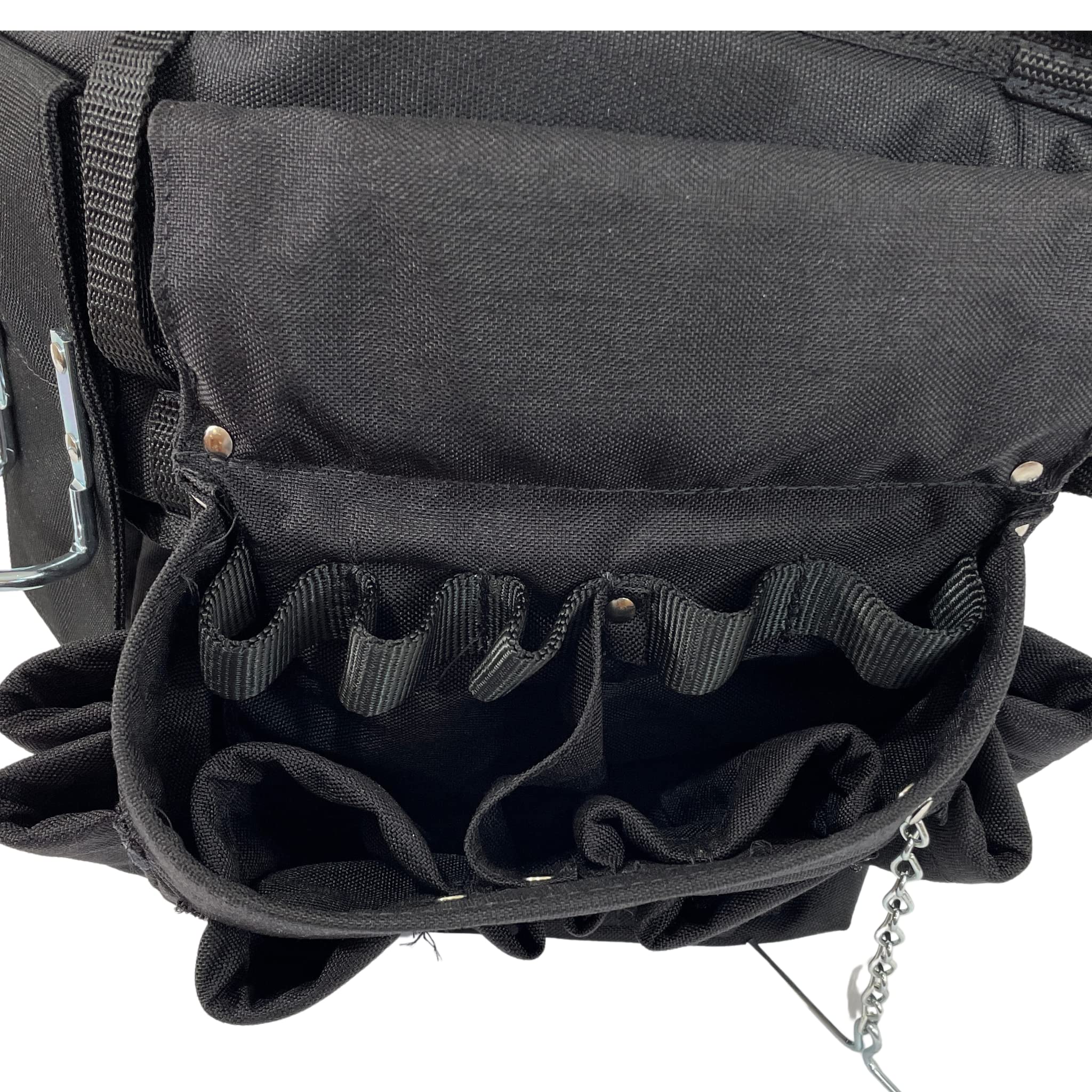 BOULDER BAG Professional Electrician's MAX Combo Tool Belt with Comfort Back Support - Heavy Duty Work Belt with Quick Release Buckle (Black, 2XL 43-48 Inch Waist) - Made in USA - Perfect for Construction, Wiring & Electrical Repairs