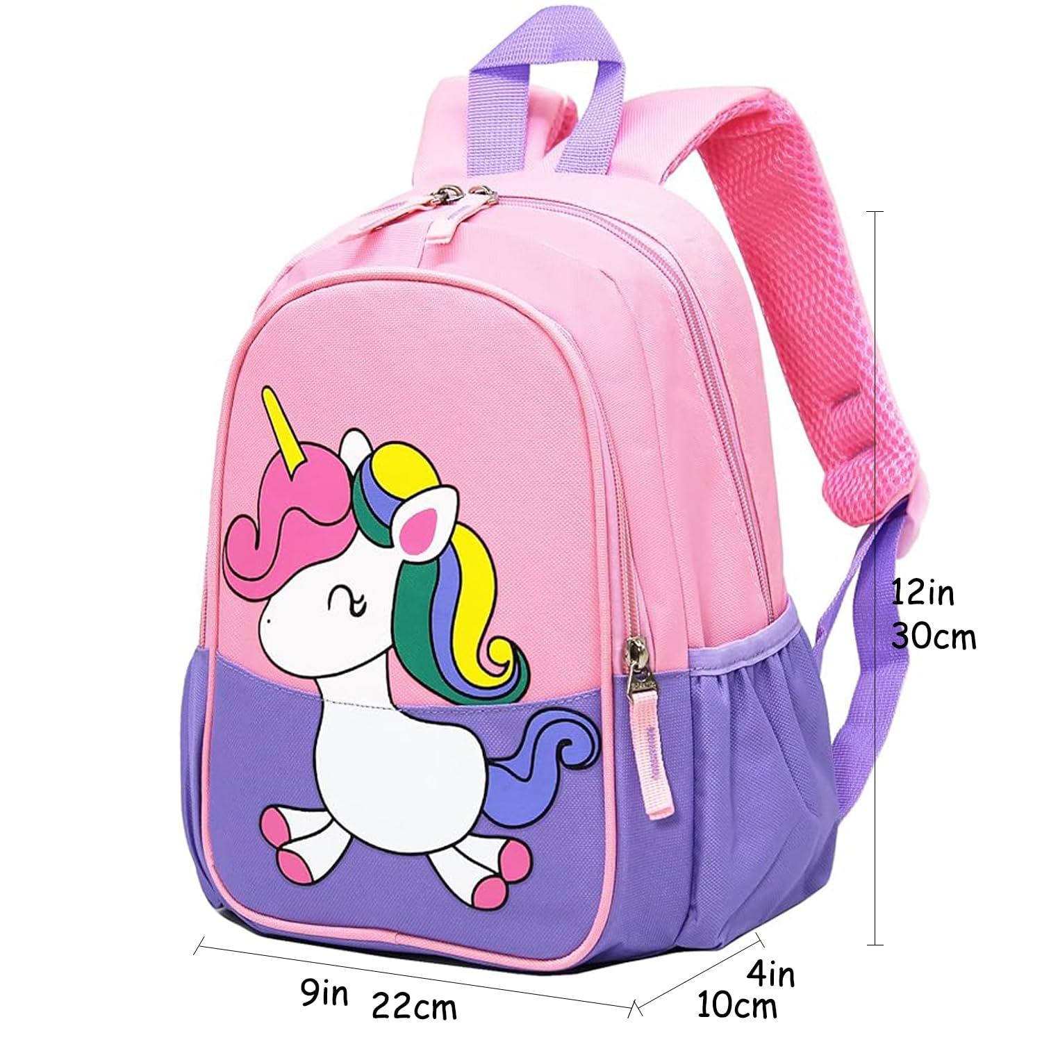 **CHERUBIC Toddler Backpack - Waterproof Cute Small Preschool Backpack for Boys & Girls, Lightweight Kids Travel Backpack with Cartoon Design - Perfect for Daycare, School, and Family Trips**