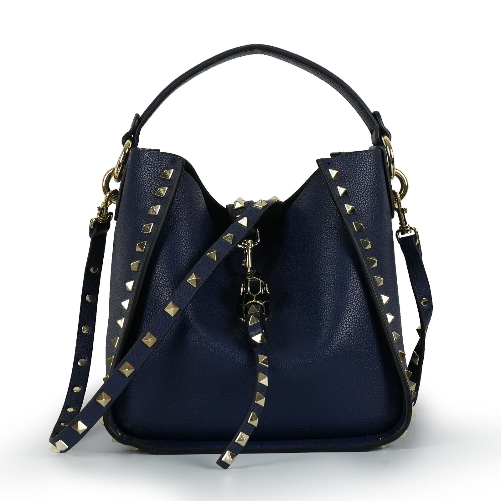 Stylish Studded Bucket Shoulder Bag for Women - Trendy Crossbody Purse with Metal Accents | Perfect for Casual Outings, Date Nights & Travel Accessories