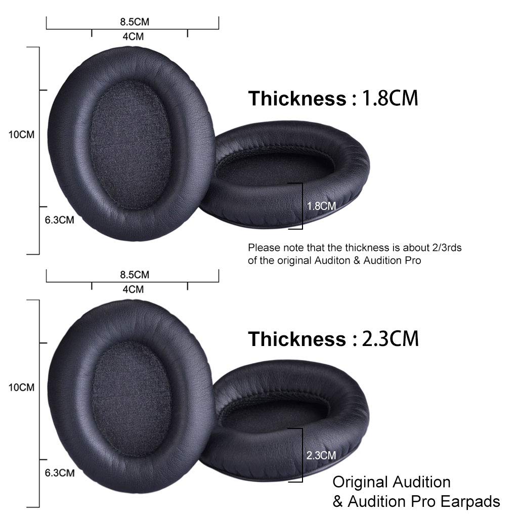 Avantree Audition 3 Wireless Bluetooth Headphones with Extra Ear Pads Bundle - aptX-Adaptive HD Audio, Clear Voice Mode & Volume Boost for Smart TV Watching, Gaming & Home Theater Use
