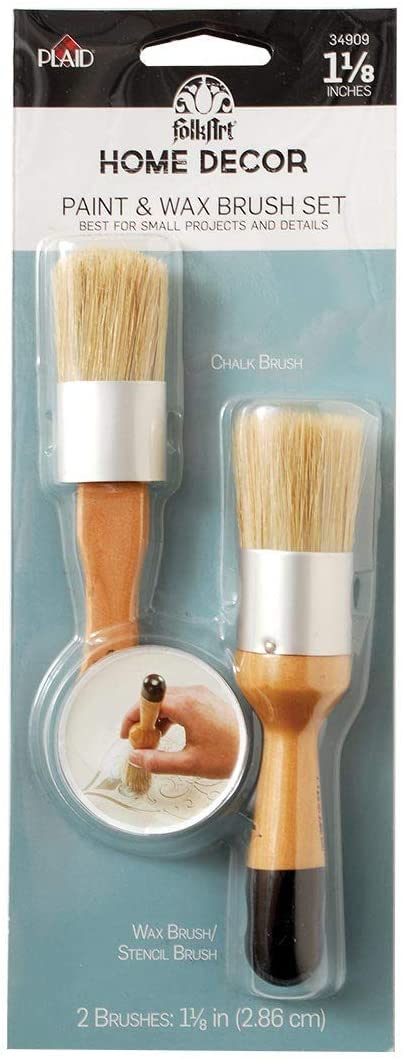 FolkArt Chalk & Wax Brushes for Home Decor DIY