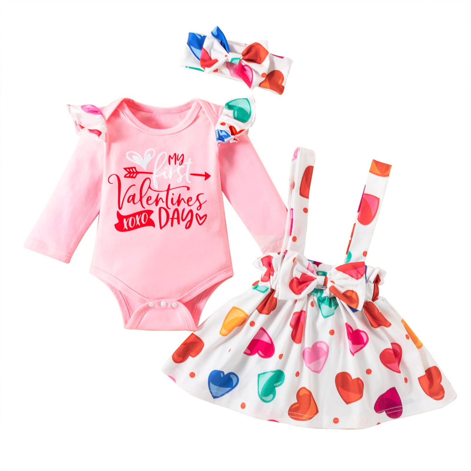 Adorable Baby Jumpsuits & Princess Headbands Set for Infant Girls - Valentine's Day Tulle Romper Skirts & Baby Girl Outfits | Perfect for Photoshoots, Birthday Parties & Special Occasions