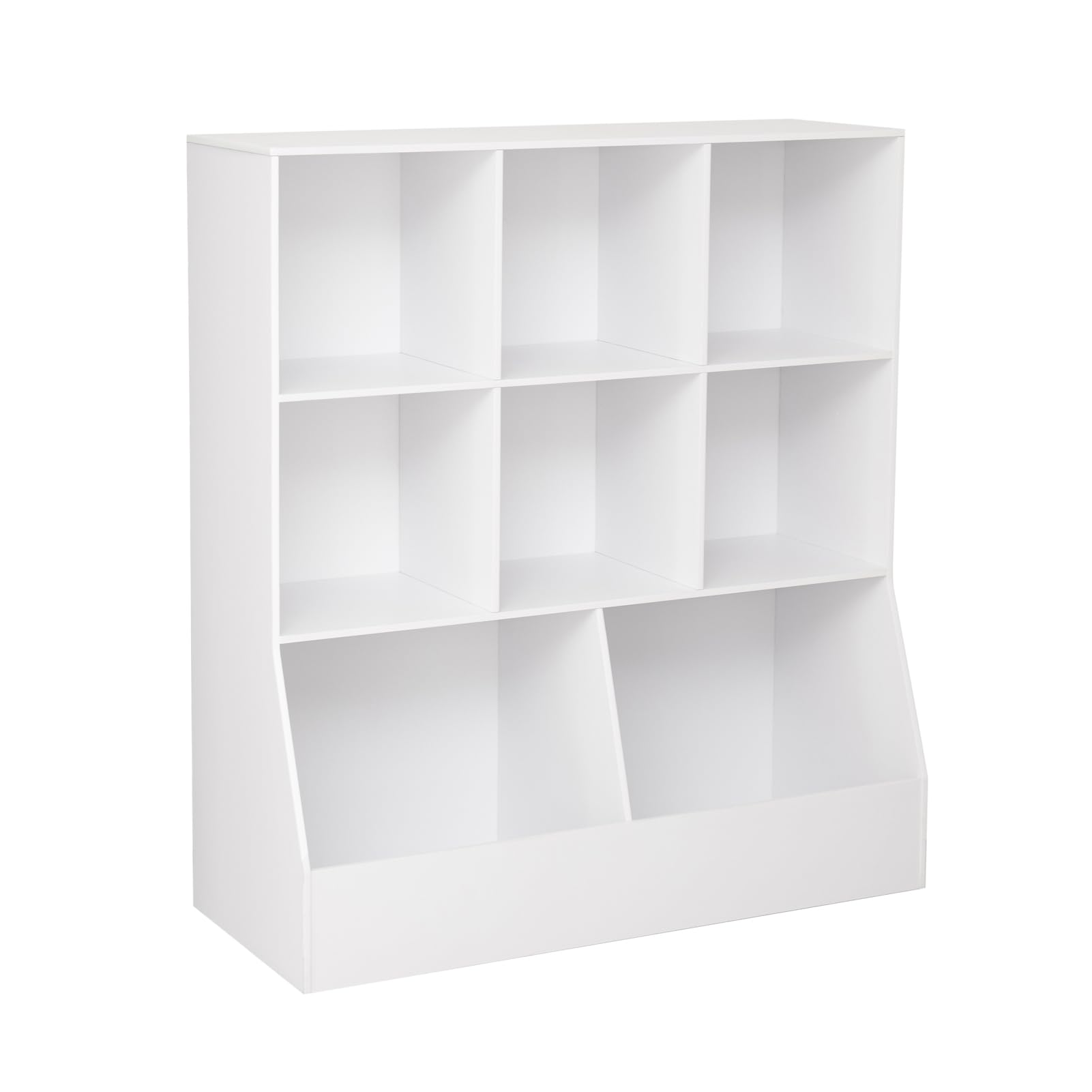 DINZI LVJ Kids Toy Storage Organizer & Bookshelf - 8-Cubby Wooden Toy Cabinet, 35.4