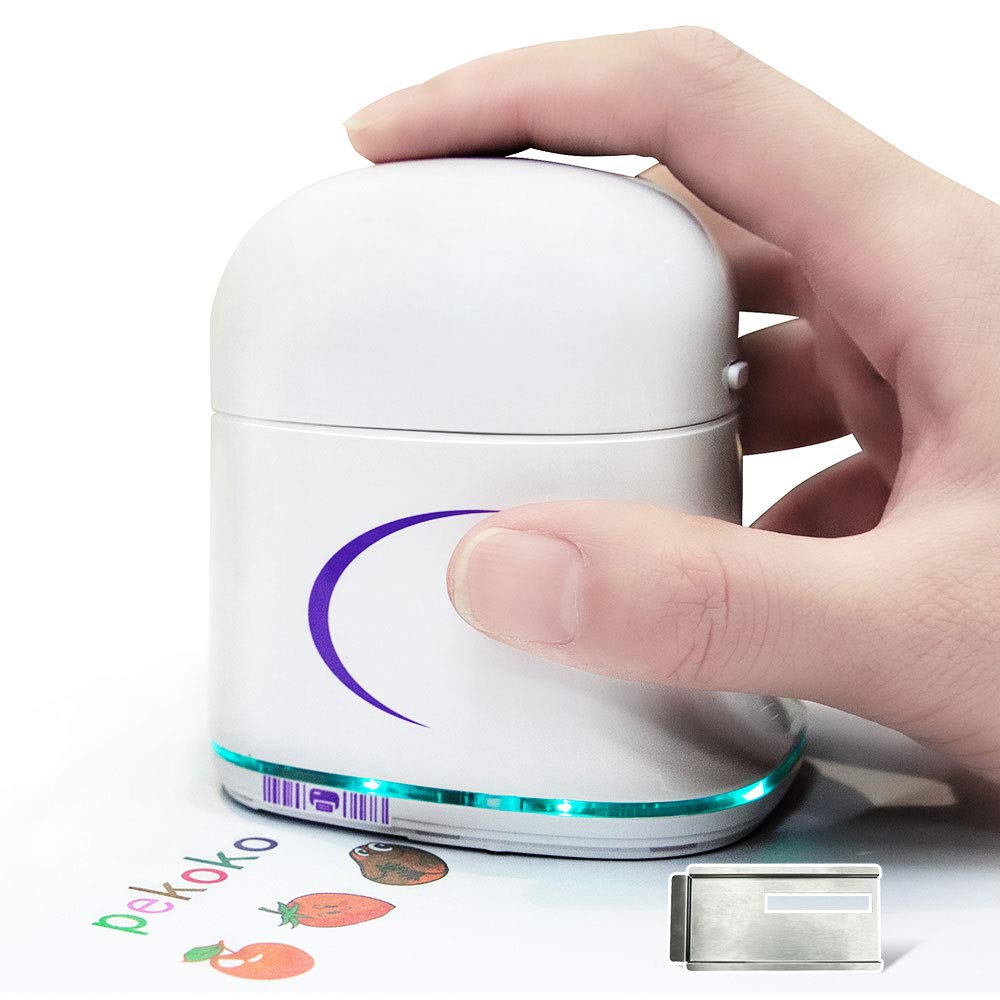 PEKOKO Portable Mini Color Printer - Wireless Inkjet Printer for Multi-Surface Printing on Wood, Paper, Fabric & Skin | Perfect for DIY Crafts, T-Shirt Printing & Temporary Tattoos