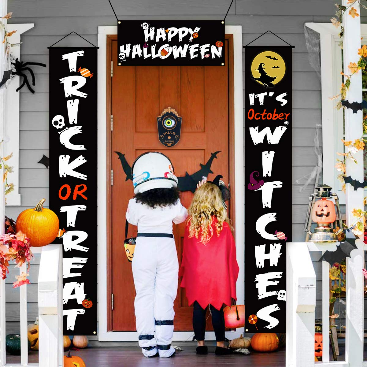 Animated Eyeball Halloween Doorbell Decor with Spooky Sounds - Scary Haunted House Prop for Halloween Party Decorations & Outdoor Trick-or-Treat Displays