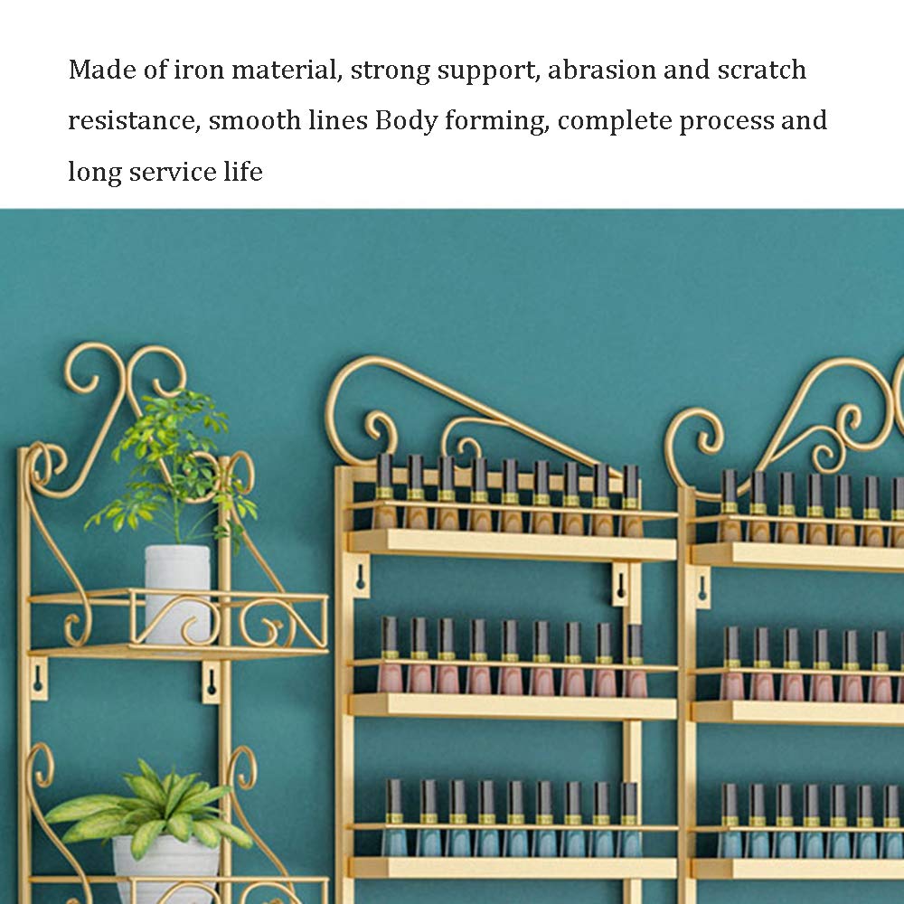 Wall-Mounted Nail Polish Organizer - Metal Display Rack for Nail Salon, Retail Store & Cosmetics Shop - Holds Lipsticks & Perfumes - Perfect for Salon Organization & Retail Product Display