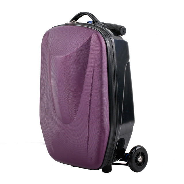100% PC Luggage Set - Stylish 3D Printed Scooter Design Suitcase for Students & Business Travel | Durable Extrusion Shell for Commuting, Weekend Getaways & Air Travel