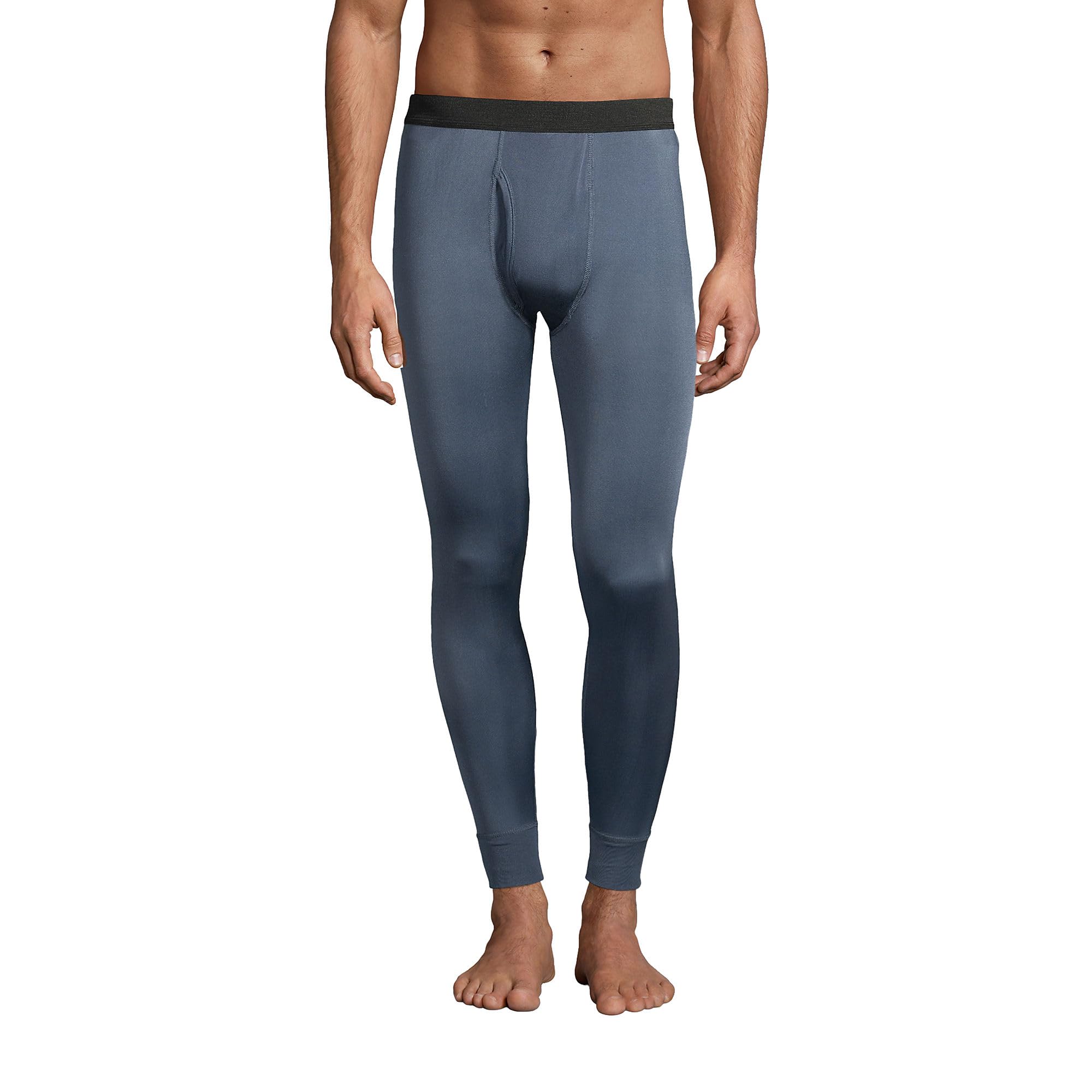 Lands' End Men's Silk Thermal Underwear Pants - Soft & Breathable Long Johns for Winter, Cold Weather & Layering
