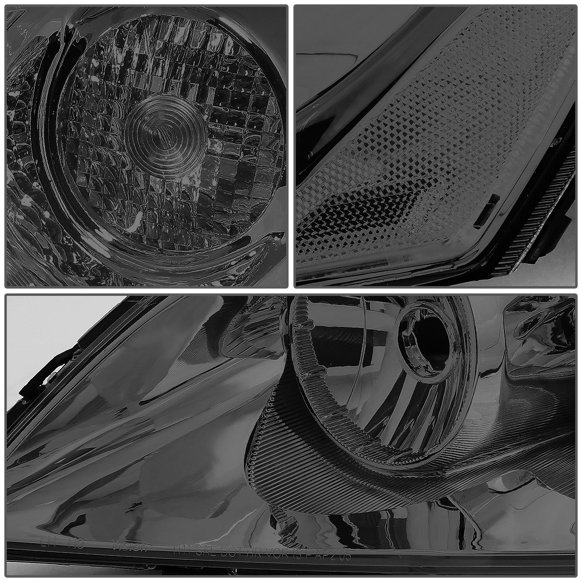 DNA Motoring HL-OH-082-SM-CL1 Replacement Headlight Assembly - Compatible with Select Car Models | Perfect for Night Driving & Vehicle Upgrades