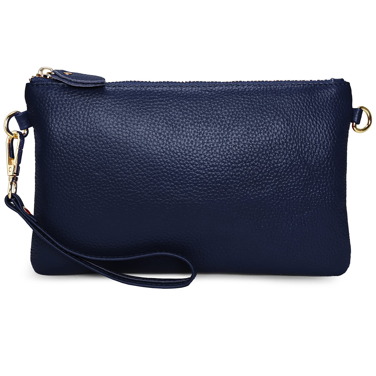 Uromee Genuine Leather Wristlet Wallet Clutch Purse for Women - Crossbody Bag with Detachable Shoulder Strap - Perfect for Parties, Travel & Everyday Use
