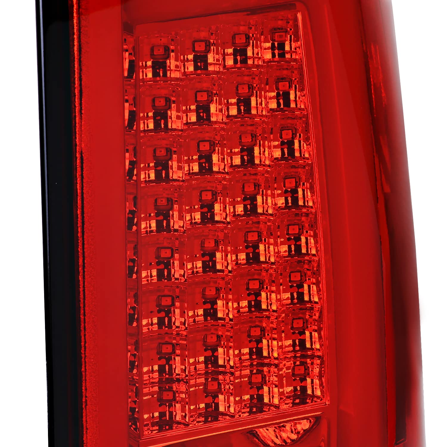 Spec-D Tuning Red LED Tail Lights with LED Light Bar for 2004-2015 Nissan Titan - Left & Right Pair Assembly - Upgrade Your Truck's Style & Visibility for Night Driving & Custom Look