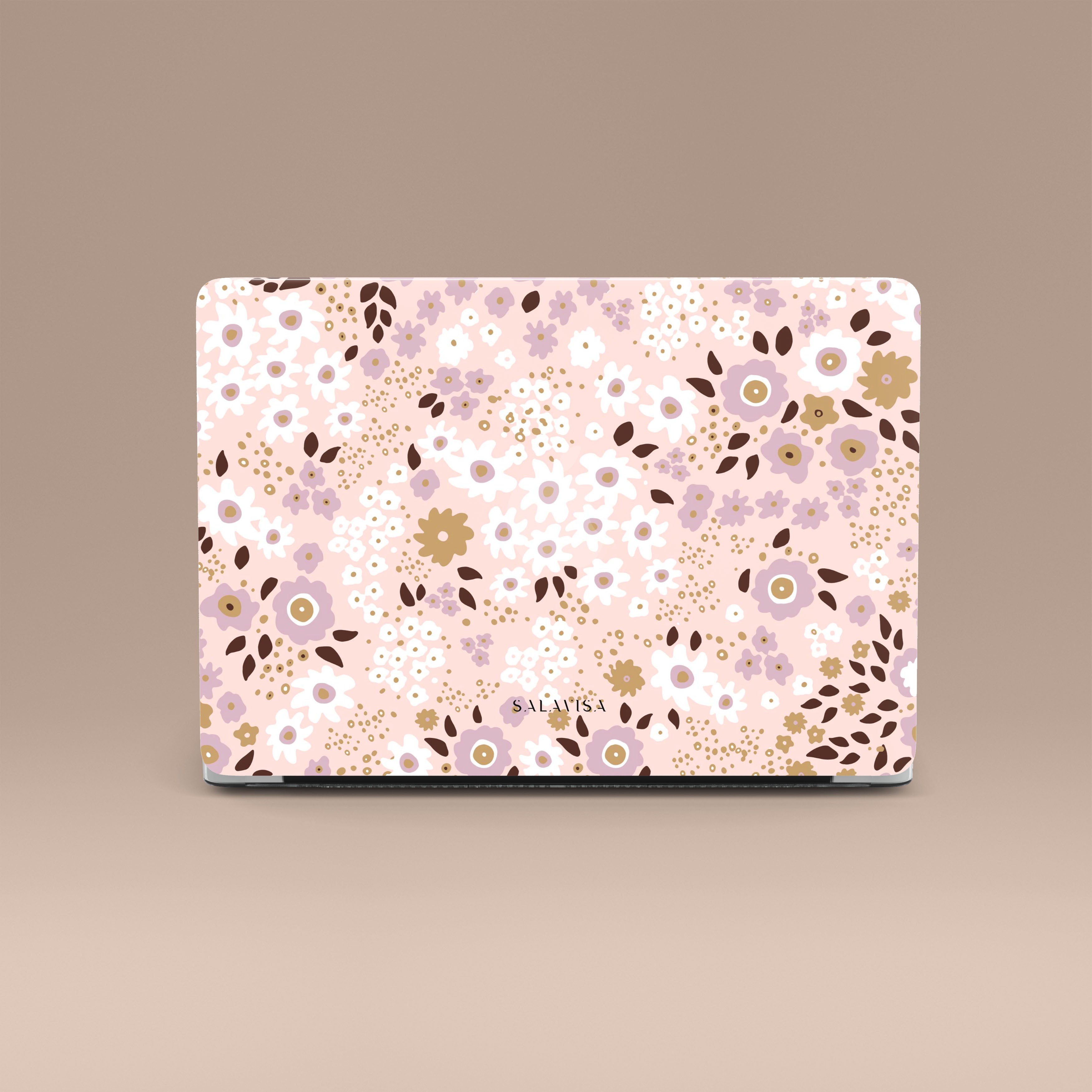 Cute Pink Ditsy Floral MacBook Case Cover - Protective 13 Inch Laptop Sleeve for MacBook Air/Pro - Perfect for School, Work & Travel Accessories