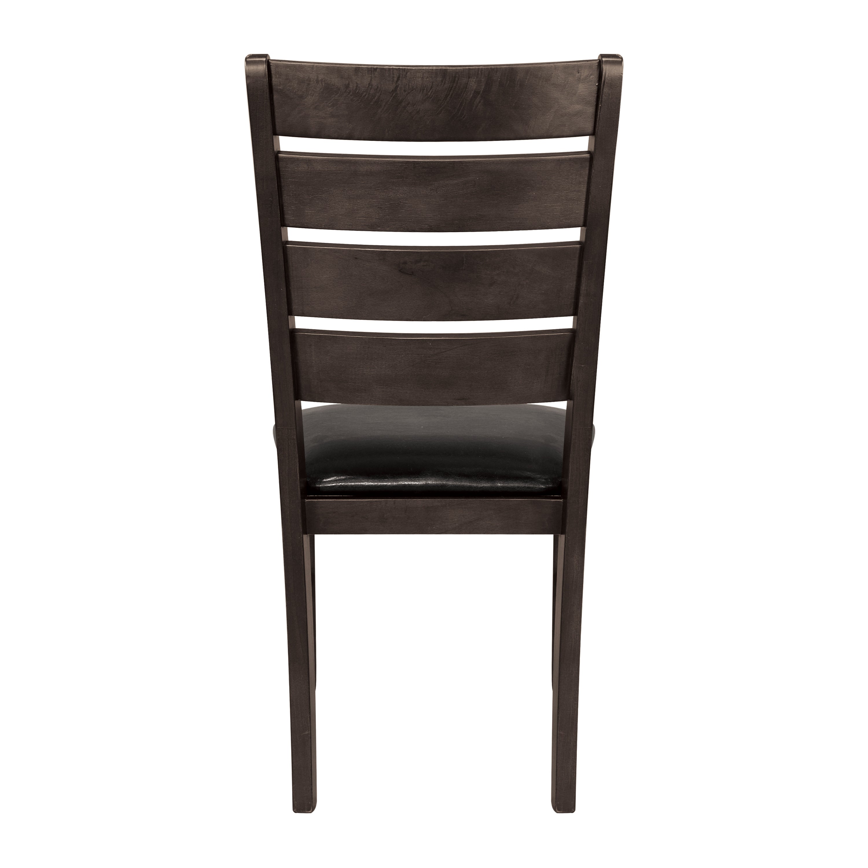 Modern Dark Oak Wooden Side Chairs Set of 2 - Upholstered Dining Room Furniture for Kitchen, Breakfast Nook & Small Space Dining