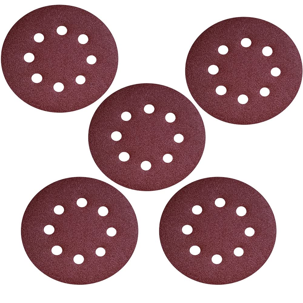 10PCS 400 Grit Hook and Loop Sanding Discs - 5-Inch 8-Hole Aluminum Oxide Sandpaper for Angle Grinder, Orbital Sander - Perfect for Woodworking, Metal Polishing & DIY Home Improvement Projects