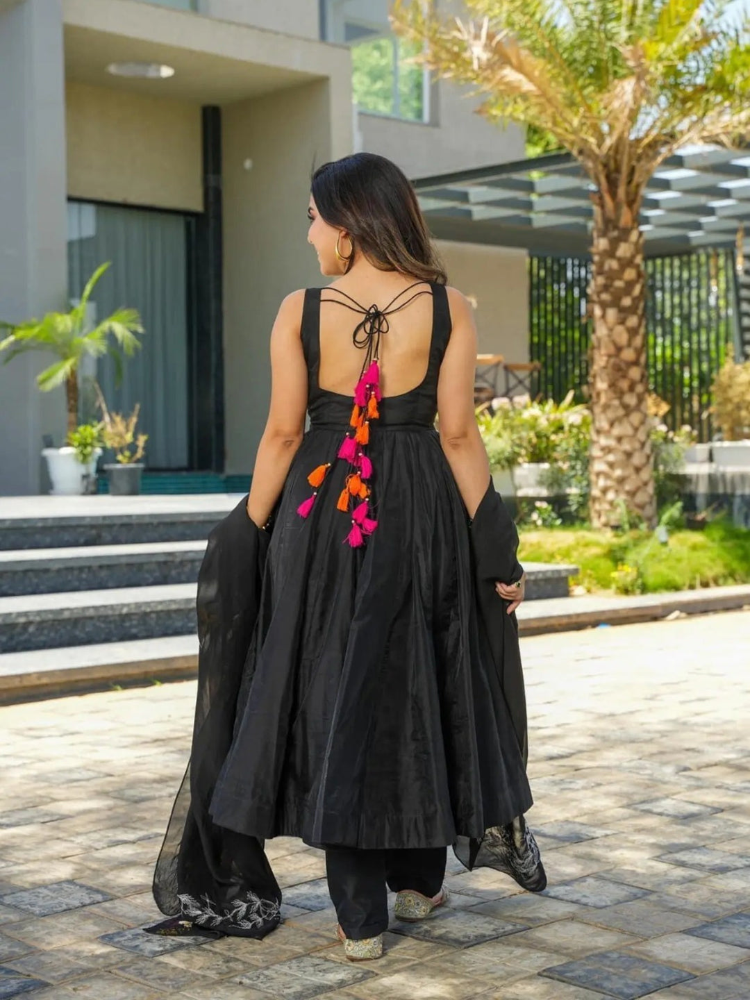 Elegant Black Designer Heavy Anarkali Suit with Exquisite Embroidery - Perfect for Weddings, Parties & Festive Occasions