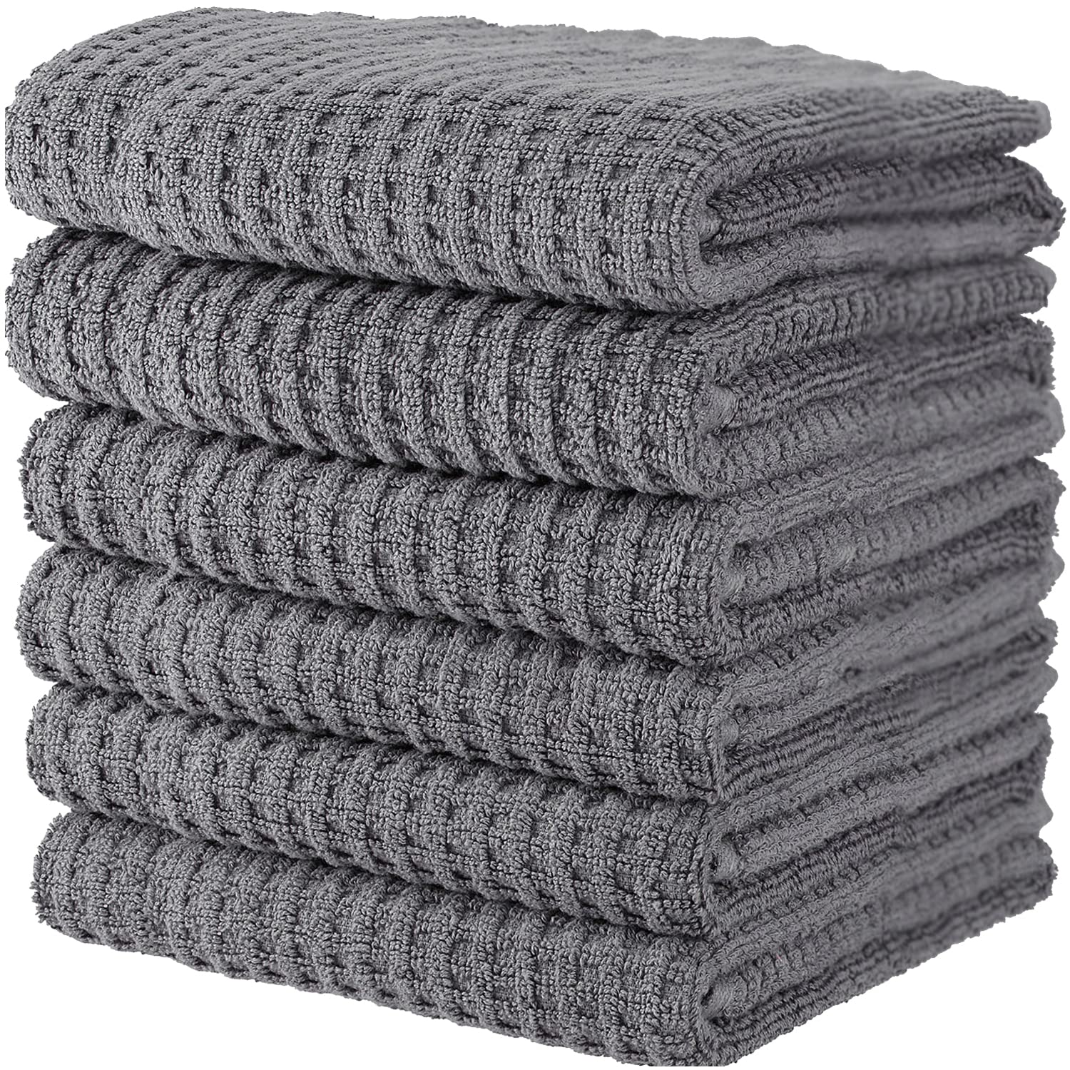 **Premium 15x26 Inch Kitchen Towels - 6 Pack, 400 GSM, 100% Ring Spun Cotton - Ultra Soft & Absorbent Dish Towels, Tea Towels & Bar Towels - Perfect for Cooking, Cleaning & Hosting**
