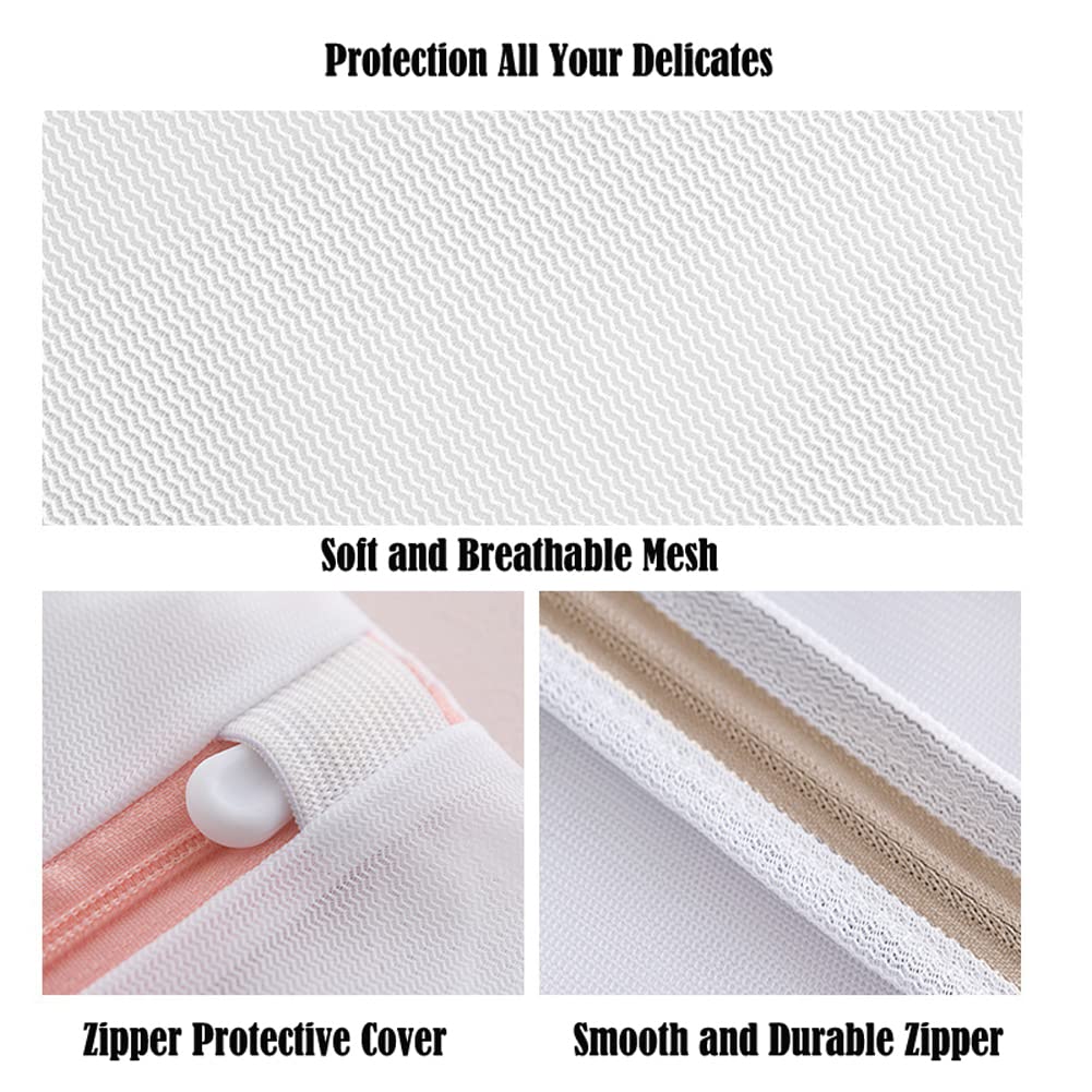 Mesh Laundry Bags for Delicates - 4 Pack Washing Machine Bags for Bras, Underwear, Socks & Clothes | Gentle Protection for Lingerie, Jeans, Dresses & Blouses | Perfect for Travel, Gym & Home Laundry Care
