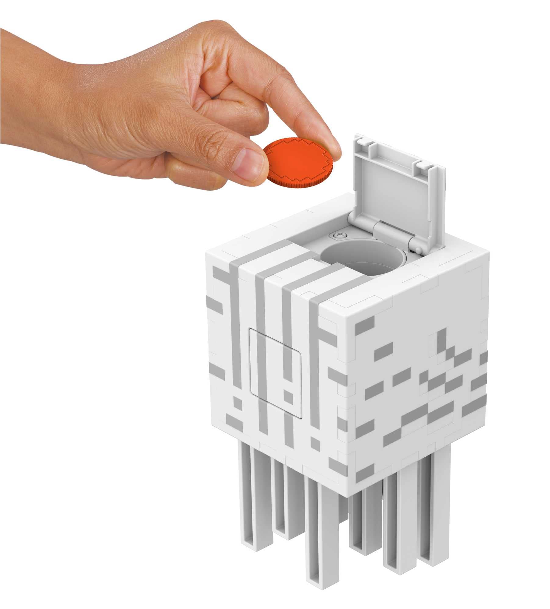 Mattel Minecraft Fireball Ghast Action Figure with 10 Shooting Discs - Official Video Game Collectible Toy for Kids & Fans - Perfect for Minecraft Battles & Display Collections