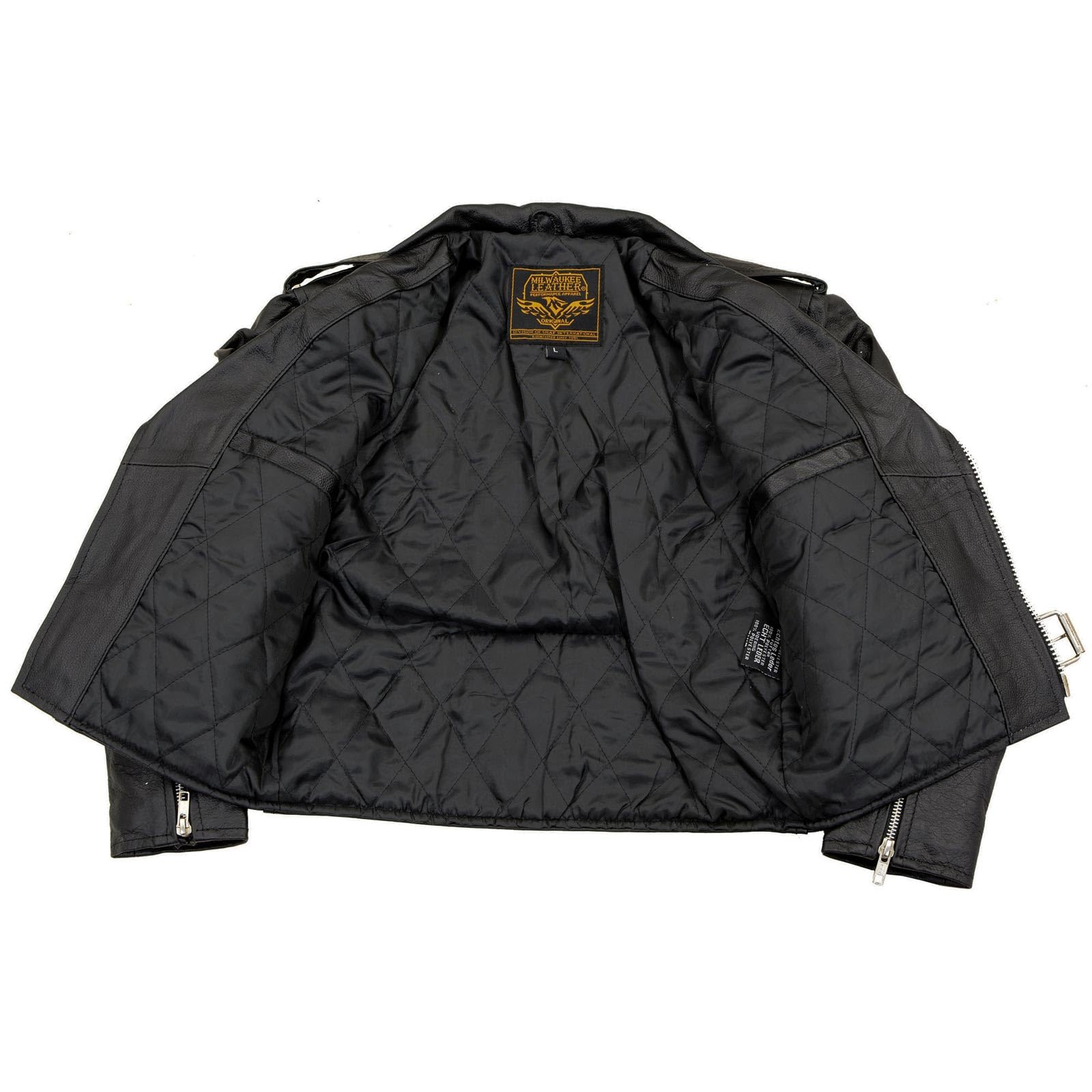 Milwaukee Leather SH2010 Toddler Motorcycle Jacket - Genuine Black Leather Biker Jacket for Kids, Perfect for Riding, Halloween Costumes & Outdoor Adventures