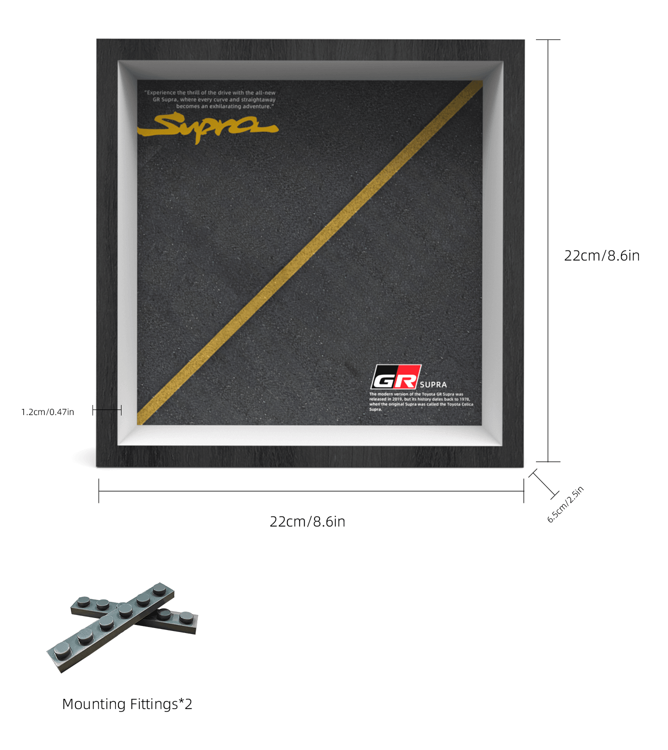 Lego Speed Champions Toyota GR Supra 76901 Display Car Frame - Perfect for Showcasing & Protecting Your Lego Model - Great for Home Decor, Office Display & Toy Collection