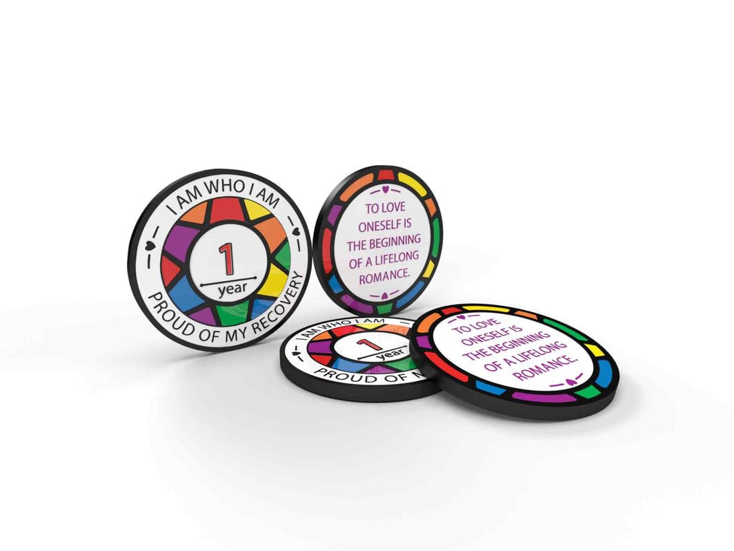 1-50 Years AA Sobriety Recovery Pride Medallion Chip (Year 27) - Celebrate Milestones & Support Addiction Recovery - Perfect for AA Meetings, Anniversary Gifts & Sober Living Encouragement