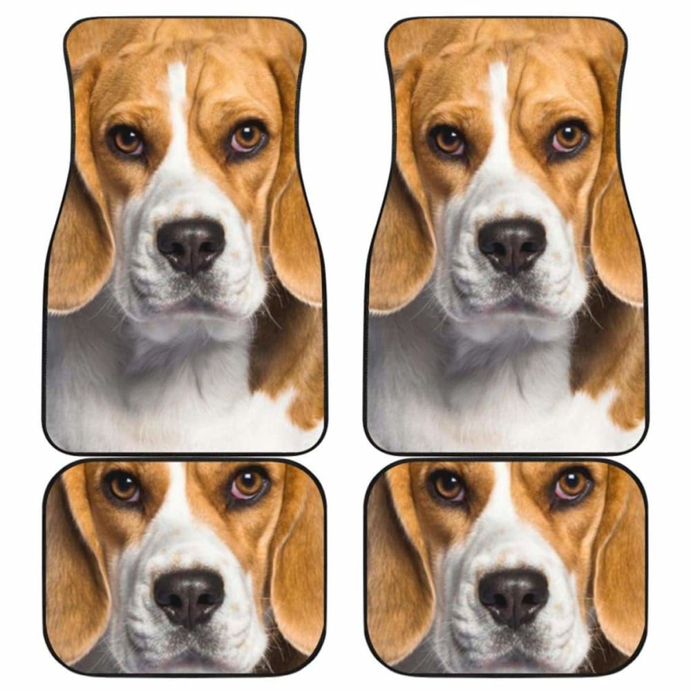 Beagle Dog Car Floor Mats - Non-Slip Custom Fit Pet Car Mats with Beagle Face Design | Perfect for SUV, Sedan & Truck Owners Who Love Dogs