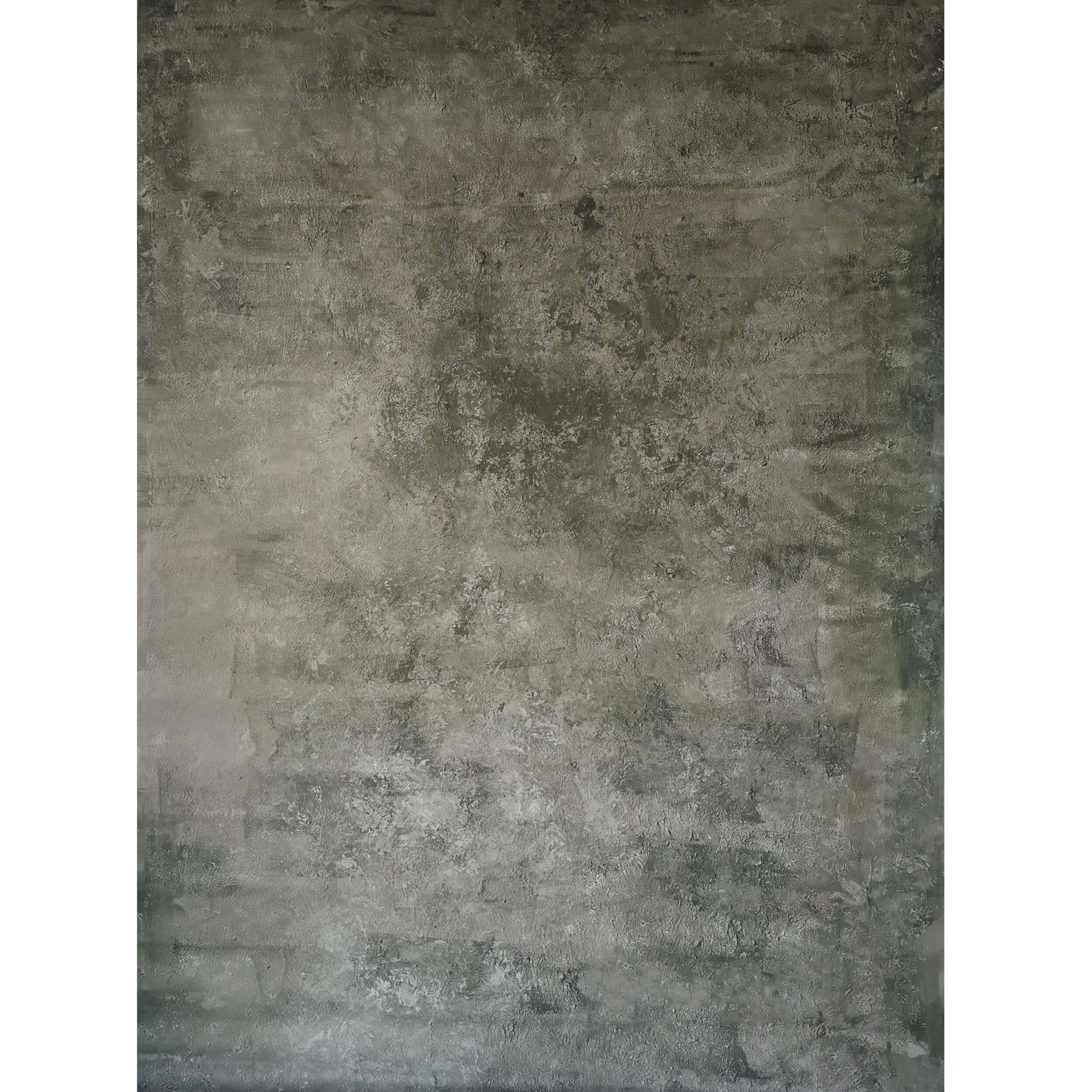 HP NS Premium 2-Pack 3m Impasto Textured Hand-Painted Canvas Backdrop - Moss Grey for Photography, Art Studio & Home Decor