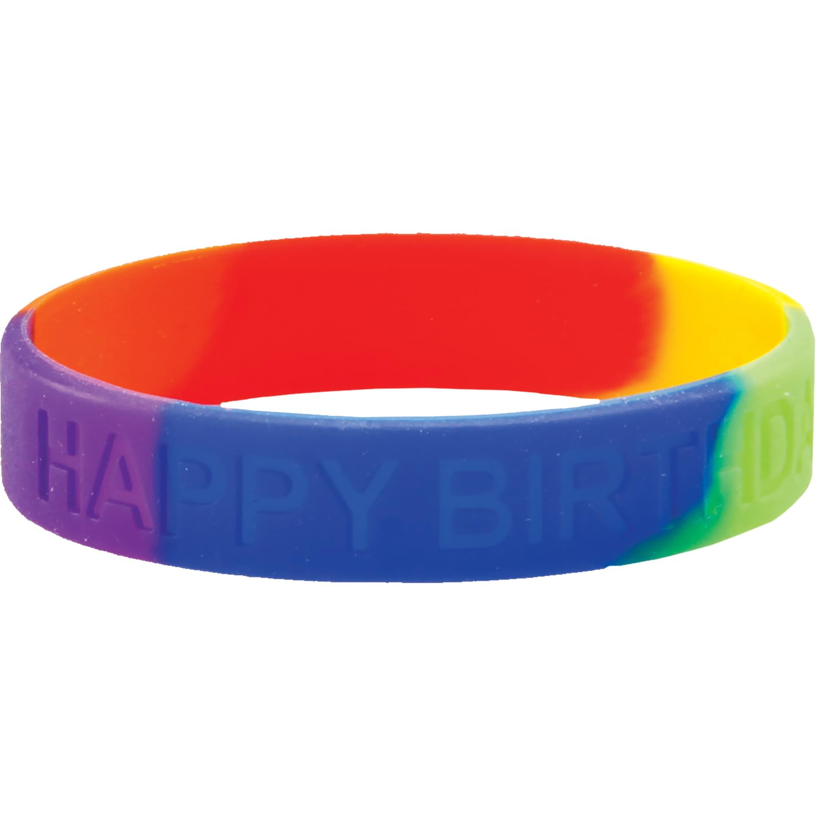 Happy Birthday Silicone Bracelets - Pack of 24 Colorful Wristbands for Kids Party Favors, Classroom Rewards & Birthday Celebrations