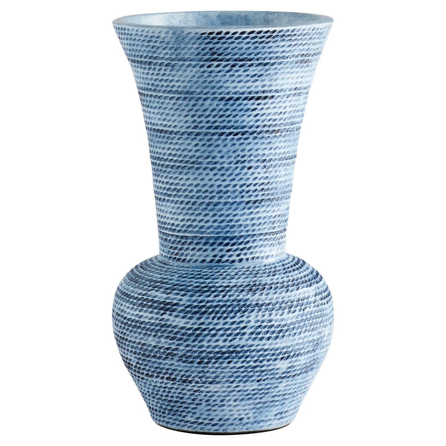 Cyan Design 11551 Hopewell Vase - Blue Ombre Small Ceramic Vase for Home Decor, Wedding Centerpiece, Tabletop Display