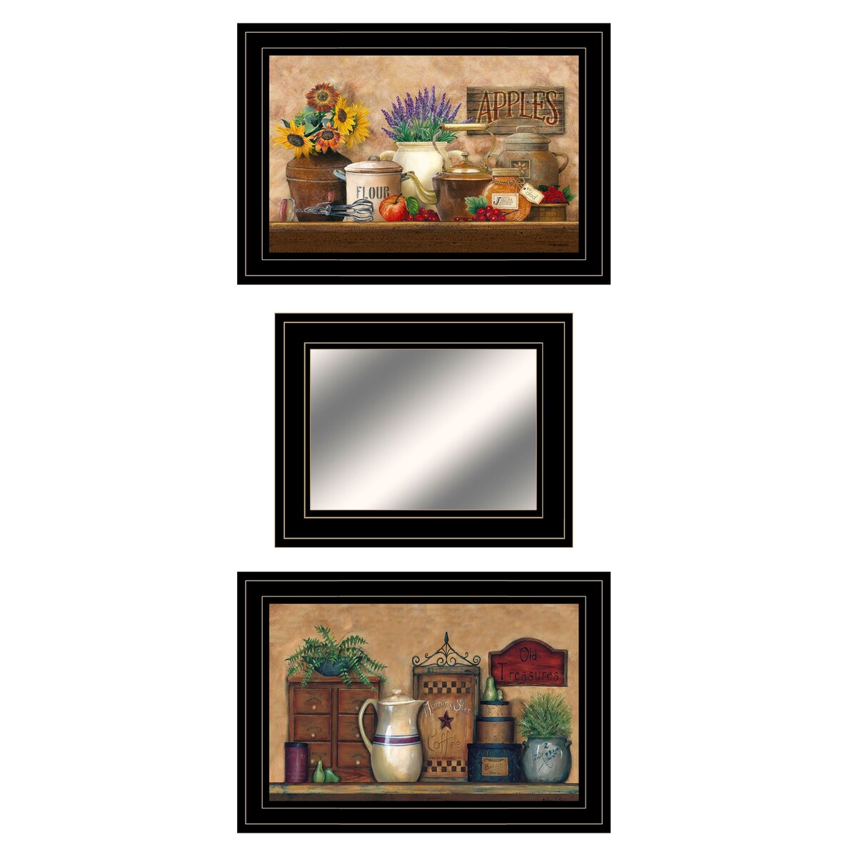 Antique Kitchen Art Print by Ed Wargo - Ready to Hang Framed Wall Decor with Black Frame - Perfect for Farmhouse, Vintage & Rustic Home Decor