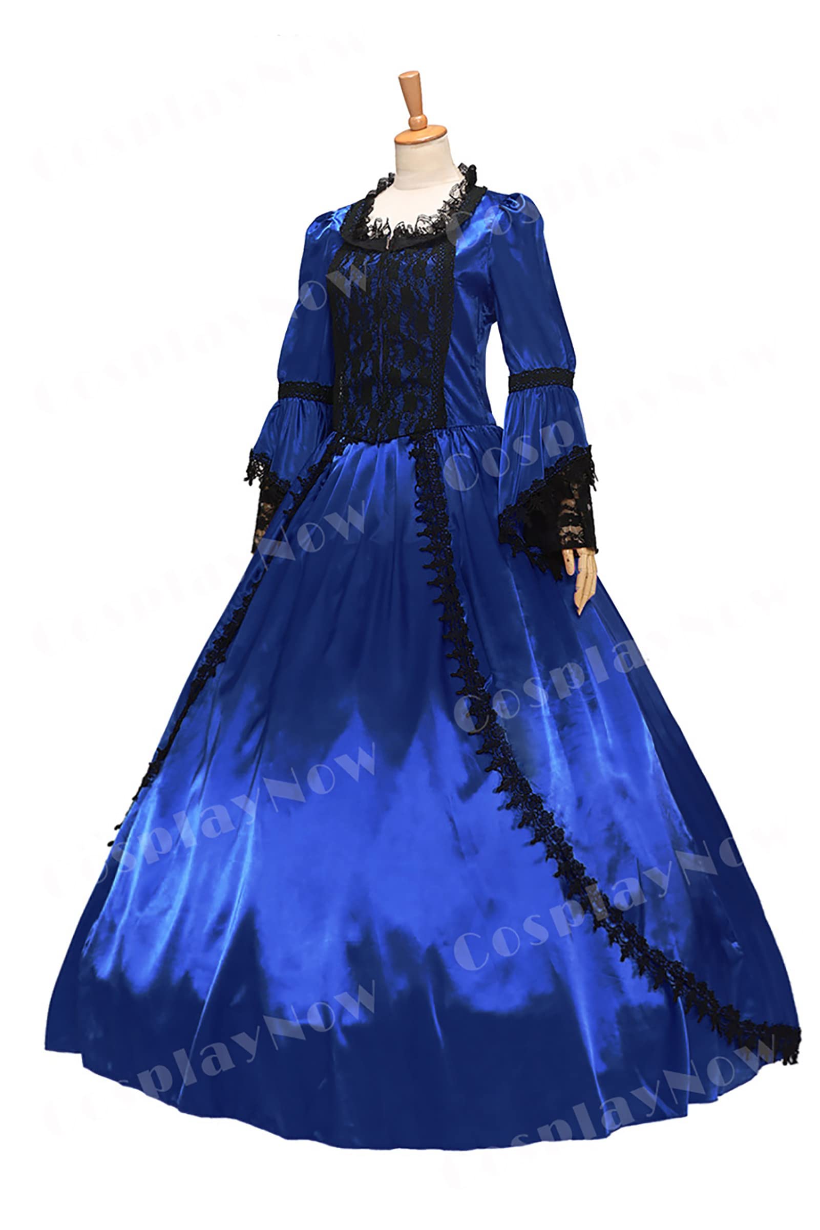 Elegant Rococo Medieval Renaissance Dress for Women | Victorian Ball Gown Gothic Maxi Dress | Perfect for Cosplay, Historical Reenactment & Themed Parties