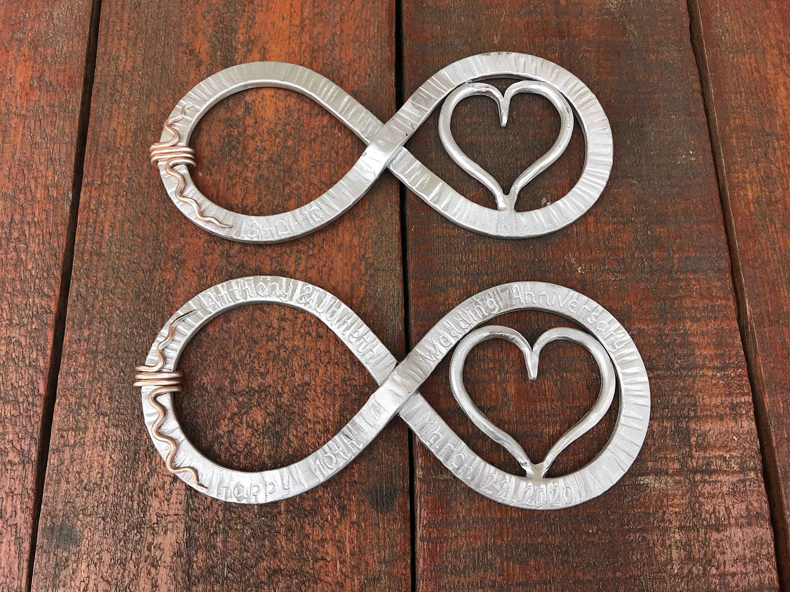 Infinity Sign Tin Gift - 10th Anniversary Present for Couples, Aluminum Keepsake for Her & Him - Perfect for Romantic Celebrations & Home Decor