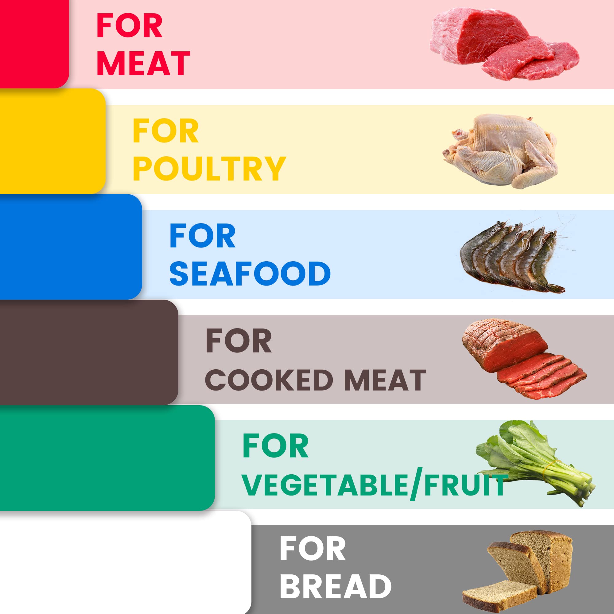 CMI Commercial Grade Plastic Cutting Board Set - 18 x 24 x 1/2 Inch NSF Certified Kitchen Chopping Boards for Vegetables, Meat & Cheese (6-Pack, Multi-Color) - Perfect for Restaurants, Catering & Home Kitchens