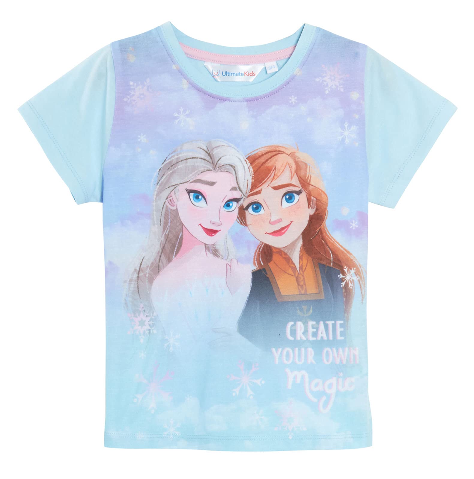 Disney Frozen 2 Girls' 3-Piece Nightwear Set - Princess Elsa Pajamas & Matching Robe for Kids | Cozy Sleepwear & Bathrobe for Bedtime & Playtime