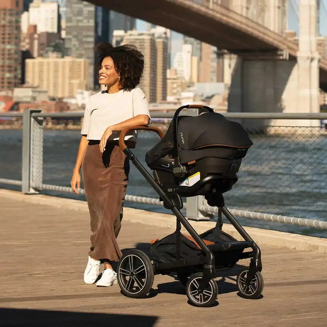 Nuna Mixx NEXT + Pipa URBN Travel System Stroller & Car Seat Combo in Caviar - Perfect for City Adventures & Family Travel