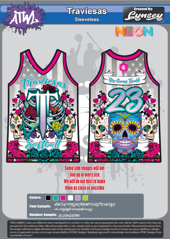 TRAVIESAS Full Dye Sleeveless Jersey - Women's Athletic Tank Top for Running, Yoga & Workouts - Breathable Quick-Dry Sports Shirt