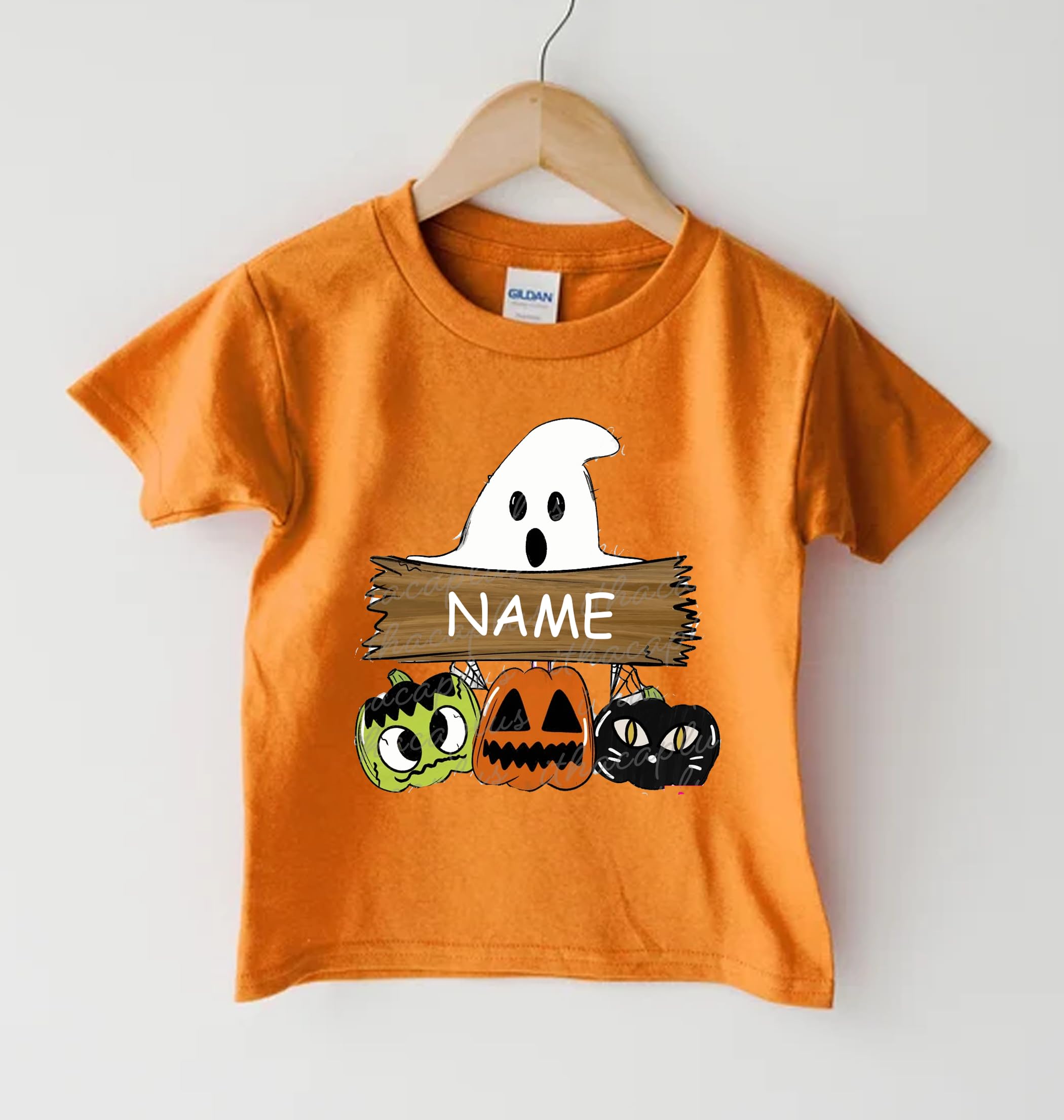Custom Halloween Shirts for Kids - Personalized Name Halloween T-Shirts for Boys & Toddlers | Fun Trick-or-Treat Costume & Party Outfit