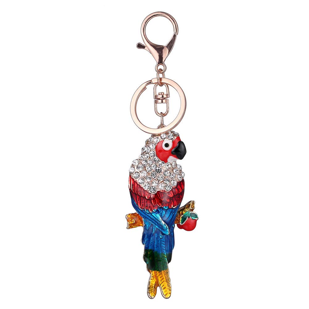 Stylish Multicolor Rhinestone Crystal Keychain for Handbag, Wallet, Backpack - Durable Key Ring Charm with Elegant Chain - Perfect for Keys, Purses, Luggage & Gift Giving (One Size)