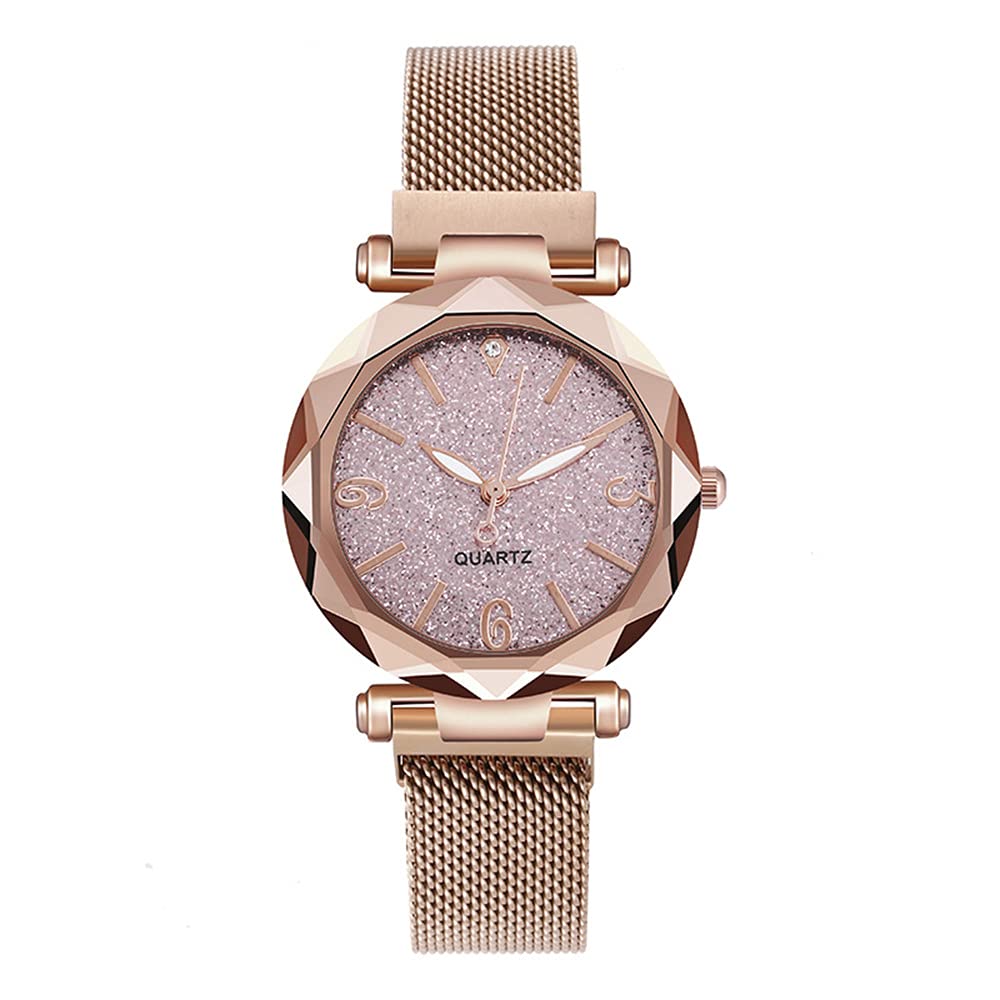 Starry Sky Watch for Women - Gierzijia Magnetic Steel Strap Quartz Wristwatch with Colorful Dial | Elegant & Easy to Wear | Perfect Gift for Mother, Wife & Friends | Ideal for Daily Wear, Office & Special Occasions