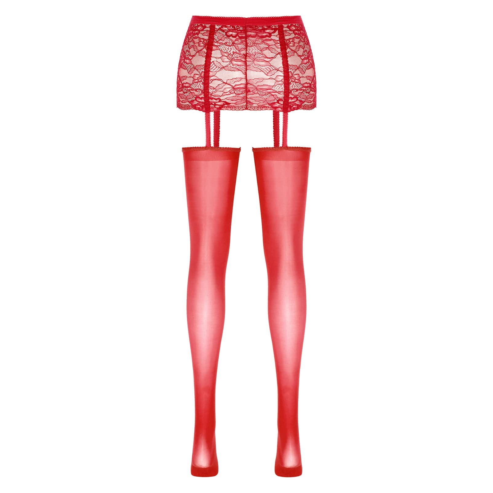 Chictry Women's High Waist Shapewear Tights - Sheer Mesh Pantyhose with Lace Trim, Silky Smooth Stockings for Everyday Wear, Office & Special Occasions