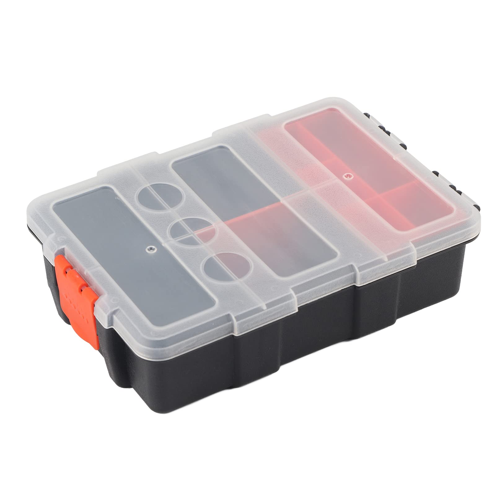 Heavy Duty 2-Layer Plastic Storage Box for Small Parts & Tools - Durable Components Organizer for Garage, Workshop & DIY Projects