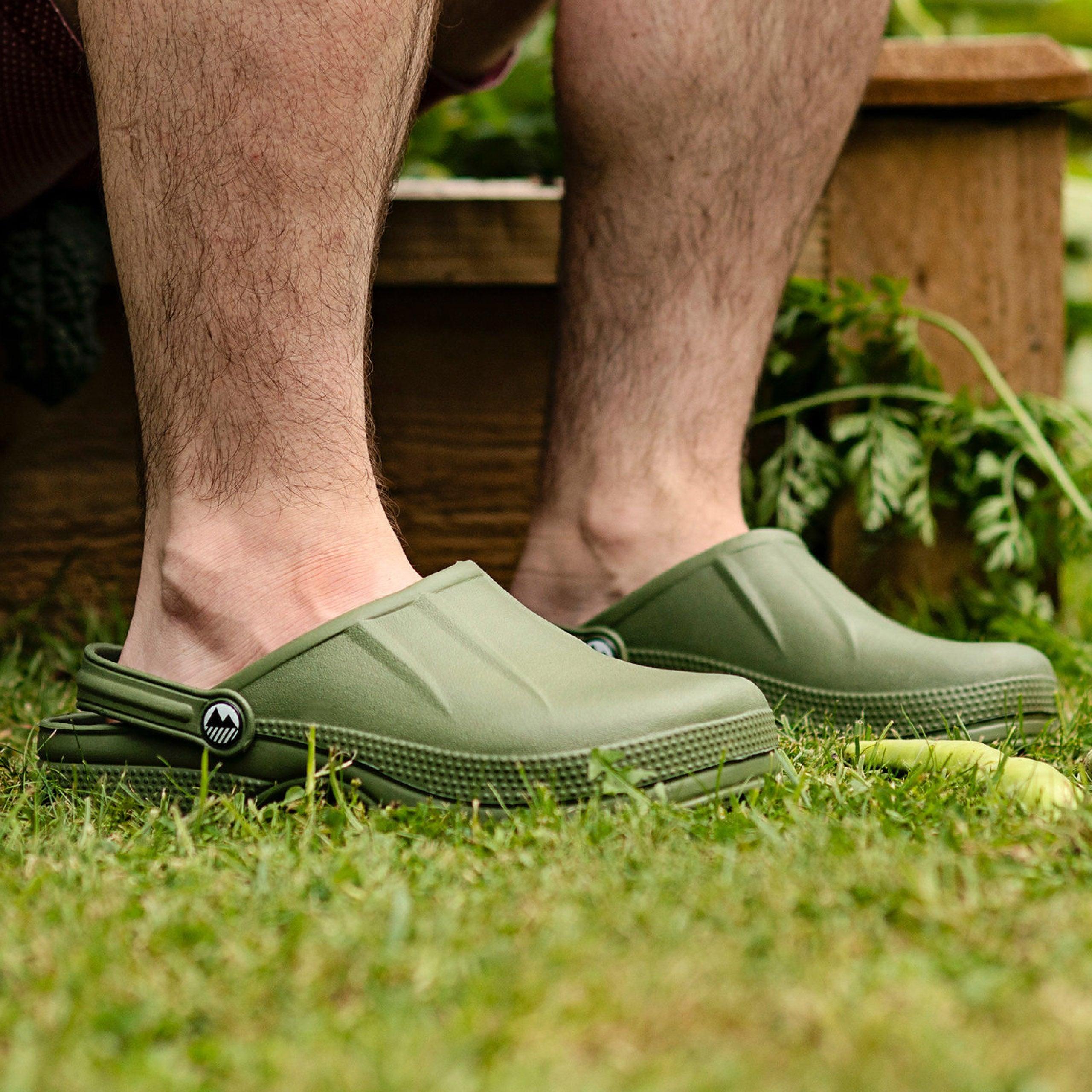 Men's Allonby Classic Garden Clogs - Wide Fit Comfortable Slip-On Shoes for Outdoor Work, Gardening & Beach Use