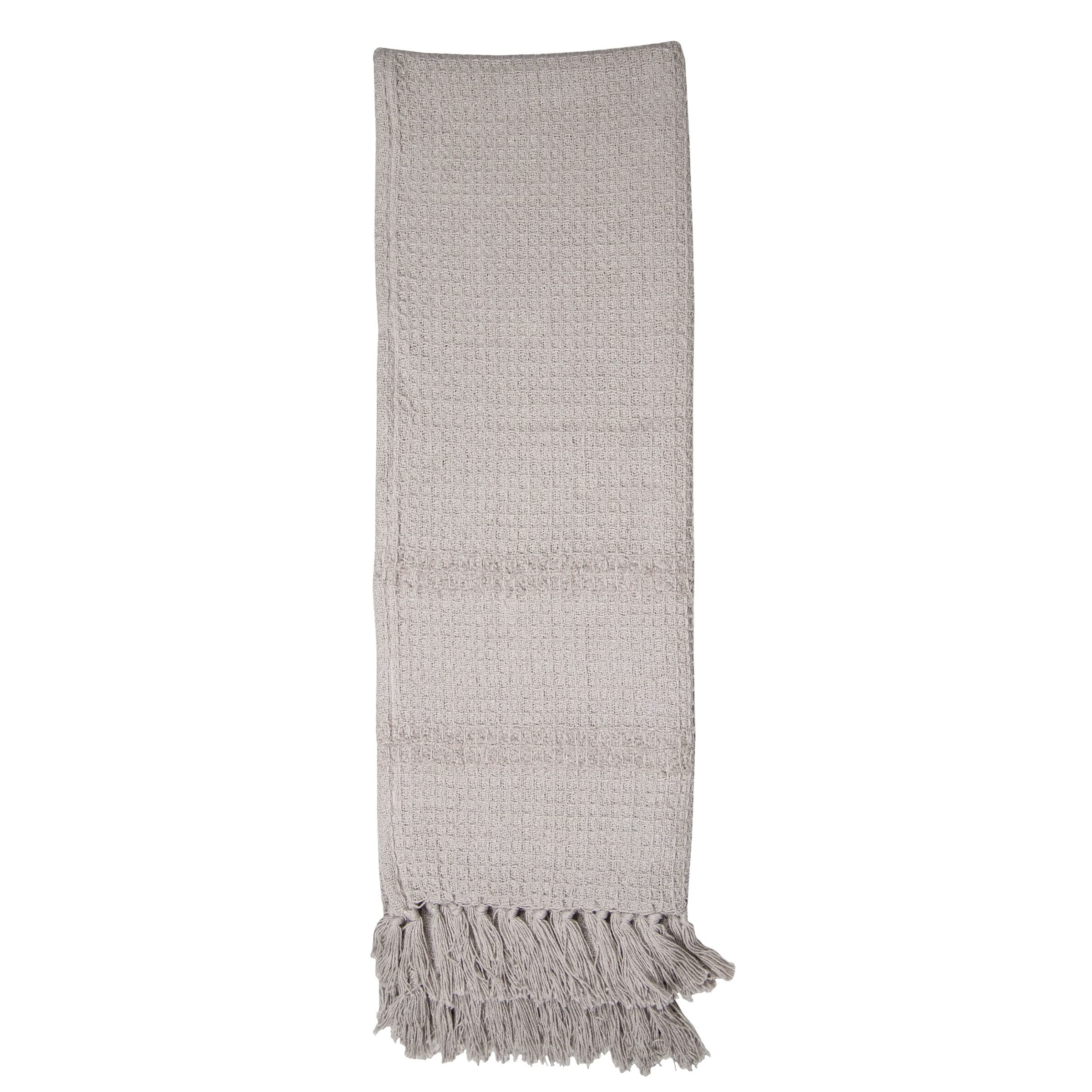 Foreside Hand Woven Gray Cotton Throw Blanket - Soft & Cozy for Sofa, Bed & Outdoor Use - Home Decor & Gift Idea