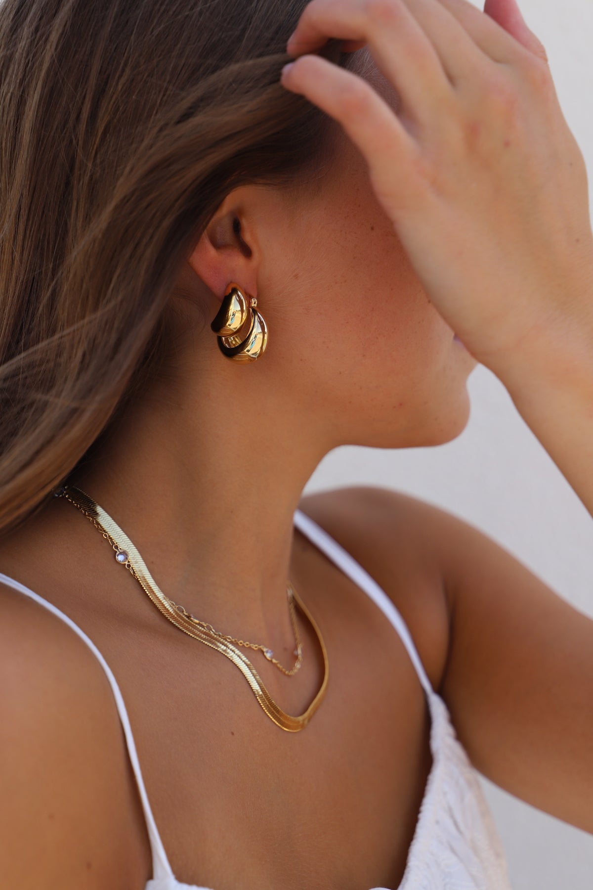 BONNIE CHUNKY TEARDROP STUDS - Fashion Earrings for Women, Trendy Chunky Drop Earrings, Dainty Teardrop Jewelry - Perfect for Parties, Weddings & Everyday Wear