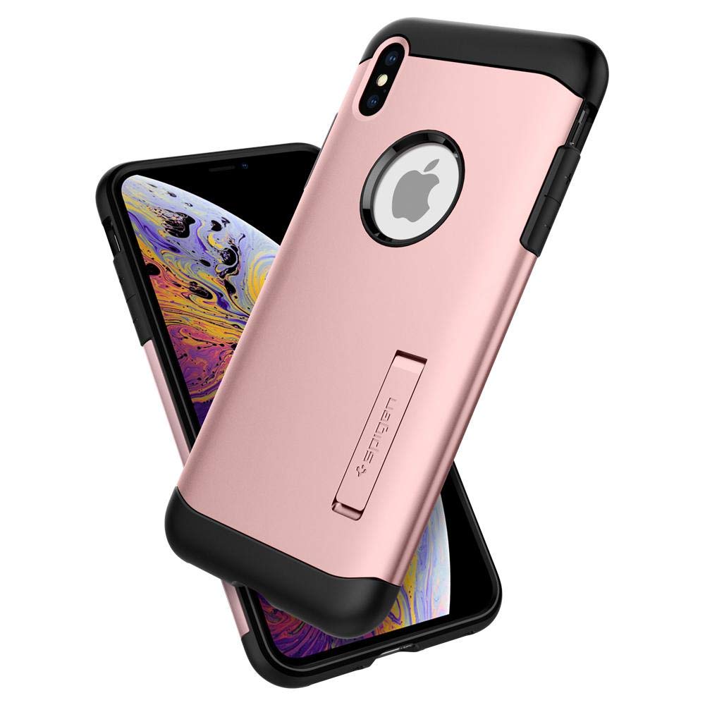 Spigen Slim Armor Case for iPhone Xs (2018) & iPhone X (2017) - Rose Gold | Ultra Slim Protective Cover | Perfect for Everyday Use, Travel & Outdoor Activities