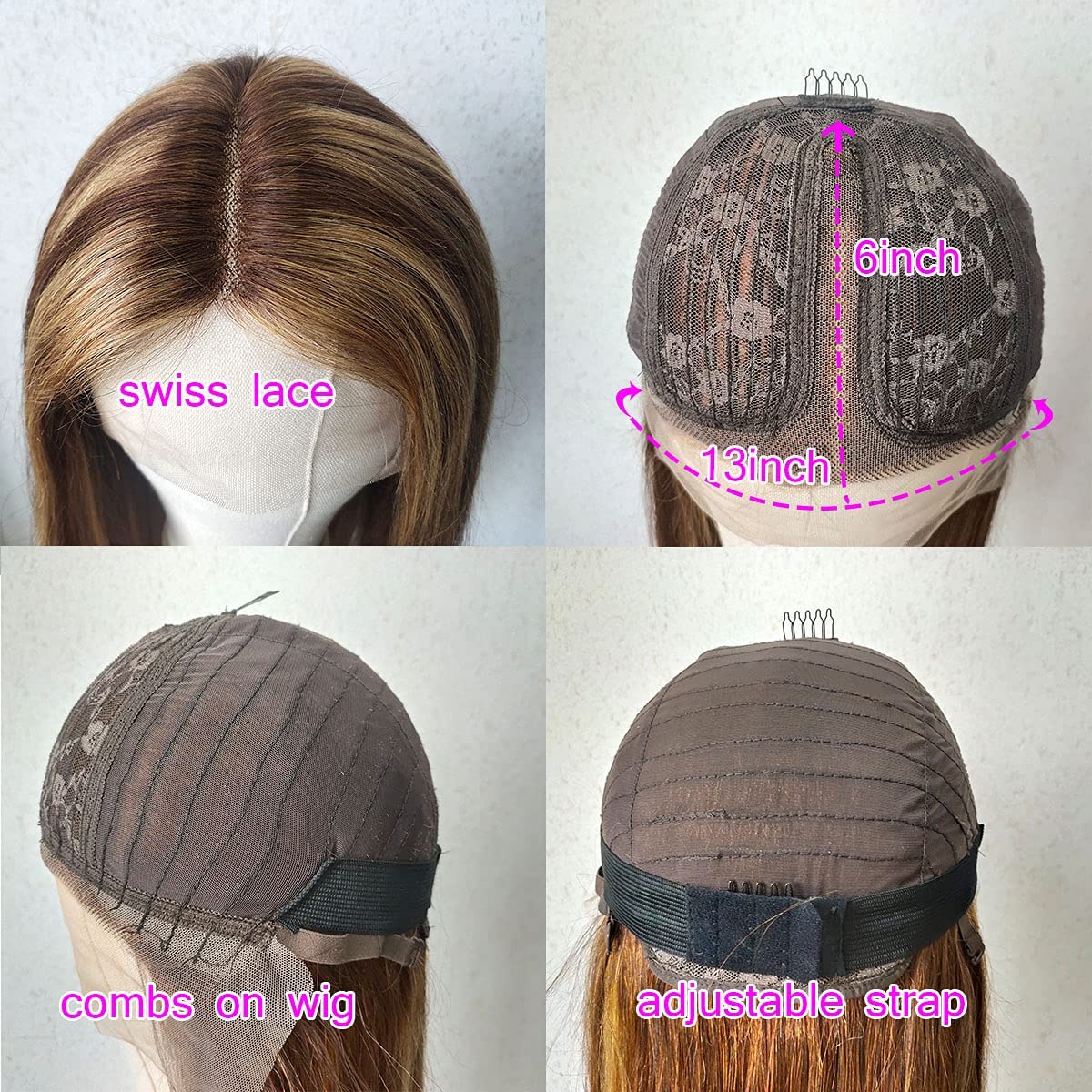 13x6x1 HD Lace Front Wig Human Hair Straight - Brazilian Virgin Hair 150% Density 4/27 Ombre Blonde - Pre Plucked with Baby Hair for Black Women (18 Inch) | Natural Look for Daily Wear, Parties & Special Occasions