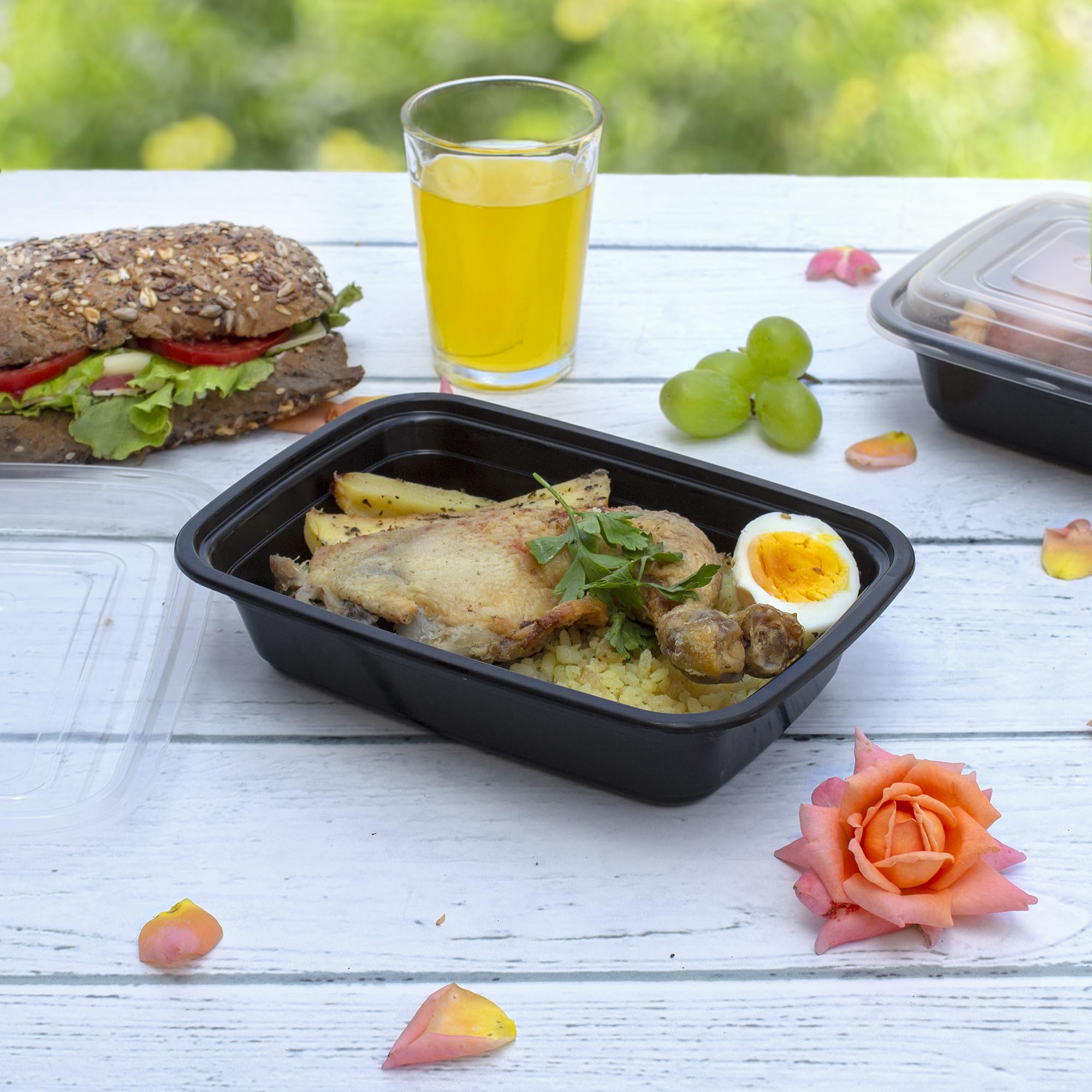 150-Pack 24 oz Reusable Meal Prep Containers with Lids - BPA-Free, Microwave & Dishwasher Safe, Freezer Friendly Stackable Food Storage Containers for Portion Control | Perfect for Meal Prepping, Leftovers & Office Lunches