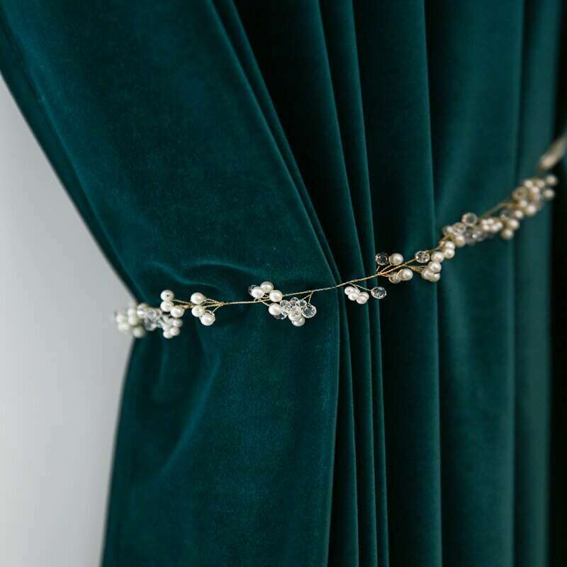 Luxury Blackout Velvet Curtains - Deep Teal Green - Thermal Insulated & Noise Reducing Window Drapes for Bedroom, Living Room & Home Theater